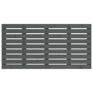 Wand Kopfteil Grau 141cm Massivholz