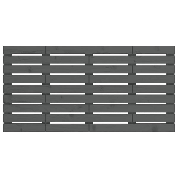 Wand Kopfteil Grau 141cm Massivholz