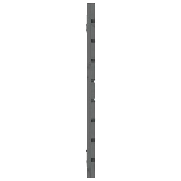 Wand Kopfteil Grau 141cm Massivholz