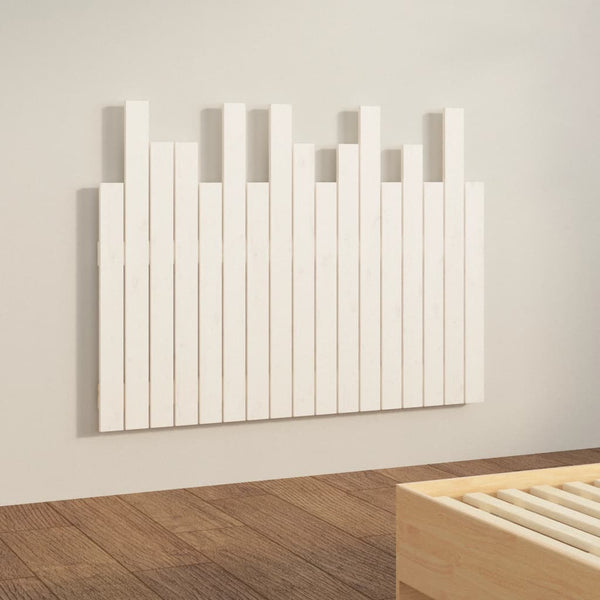 vidaXL Tête de lit murale Blanc 108x3x80 cm Bois de pin massif