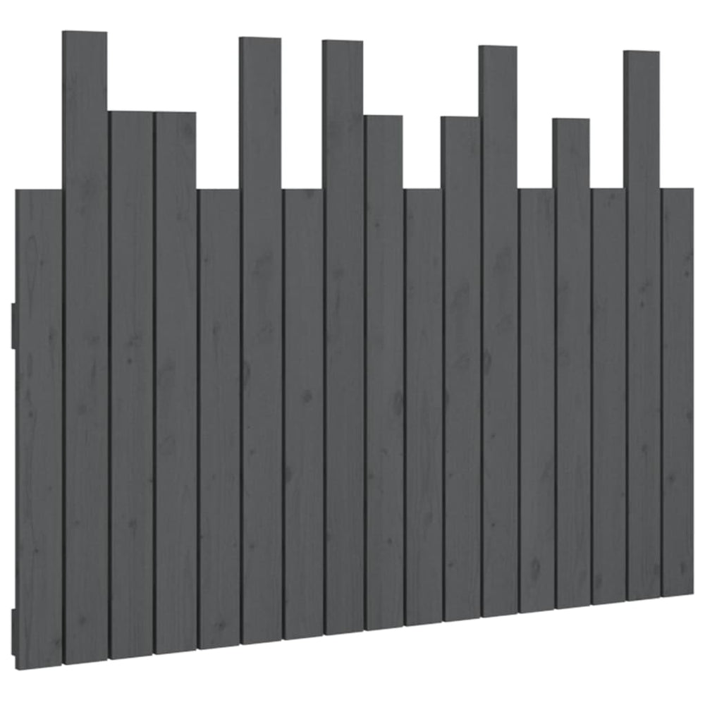 vidaXL Tête de lit murale Gris 108x3x80 cm Bois de pin massif