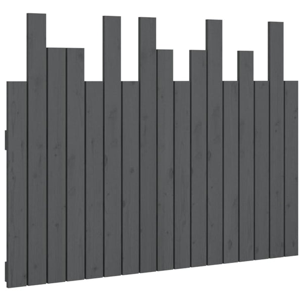 Wand Kopfteil Grau 108cm Kiefer Massivholz