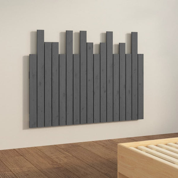 Wand Kopfteil Grau 108cm Kiefer Massivholz