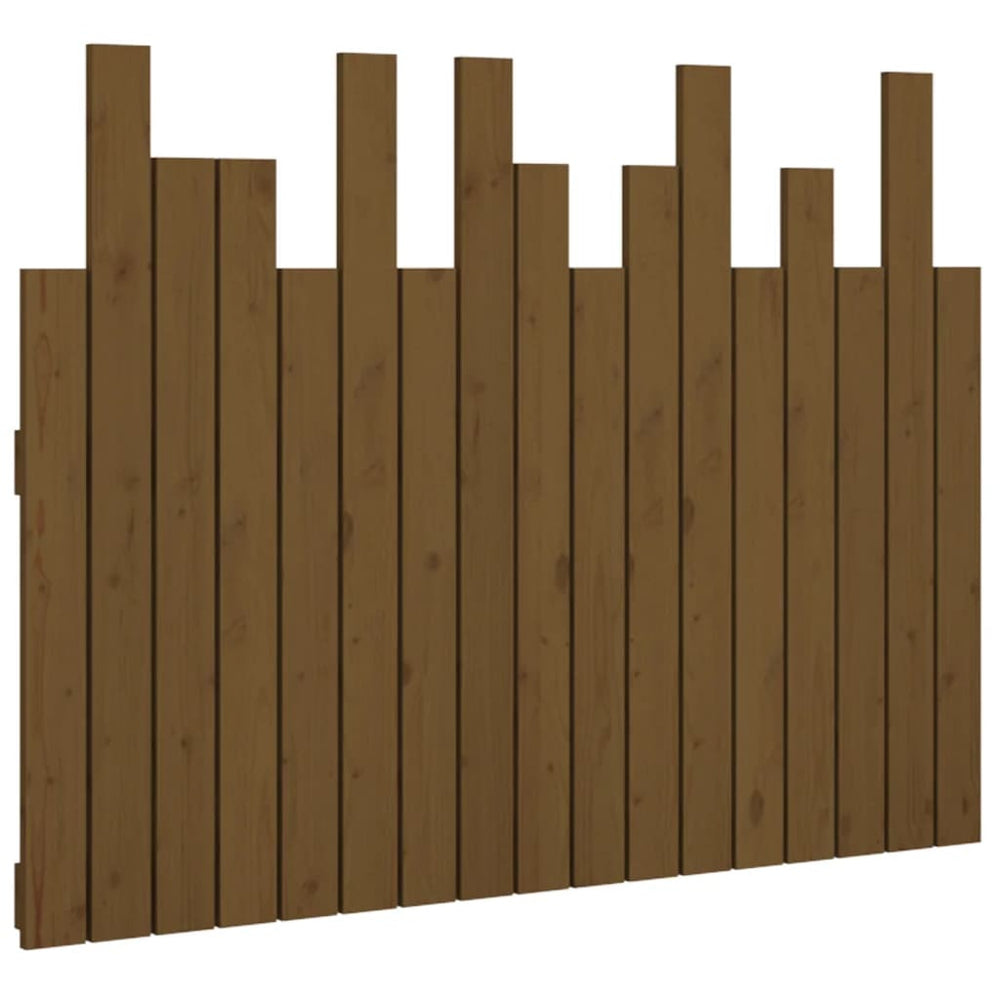 vidaXL Tête de lit murale marron miel 108x3x80 cm Bois de pin massif