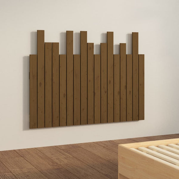 Wand-Kopfteil Honigbraun Kiefer Massivholz
