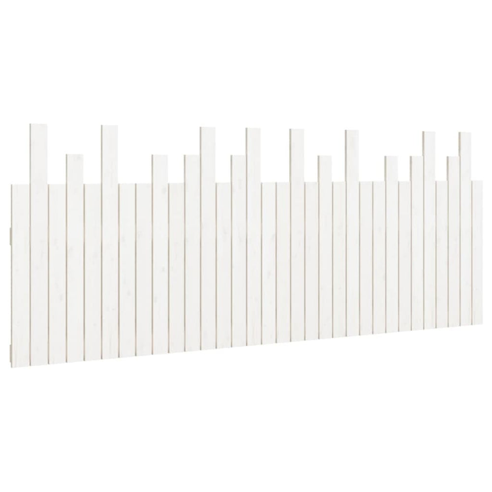 vidaXL Tête de lit murale Blanc 204x3x80 cm Bois de pin massif
