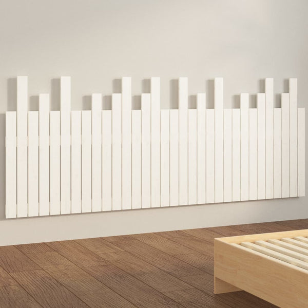 Wand Kopfteil Weiß 204cm Kiefer Massivholz
