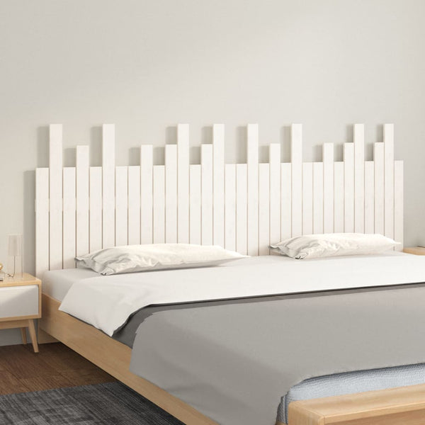 Wand Kopfteil Weiß 204cm Kiefer Massivholz