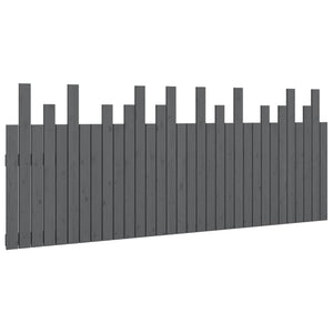 Wand Kopfteil Grau 204 cm Kiefer Massivholz