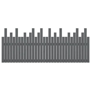 Wand Kopfteil Grau 204 cm Kiefer Massivholz