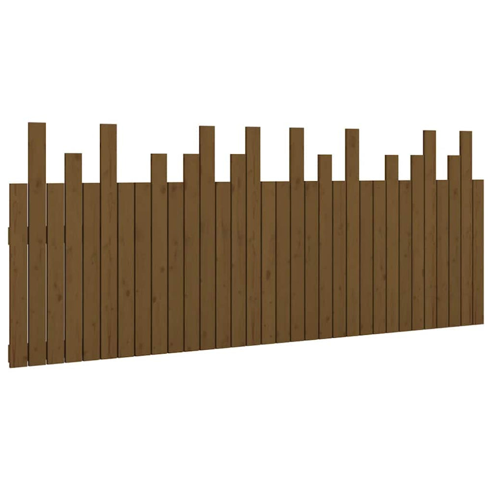 vidaXL Tête de lit murale marron miel 204x3x80 cm Bois de pin massif