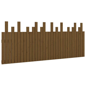 Wand Kopfteil Honigbraun 204cm Massivholz