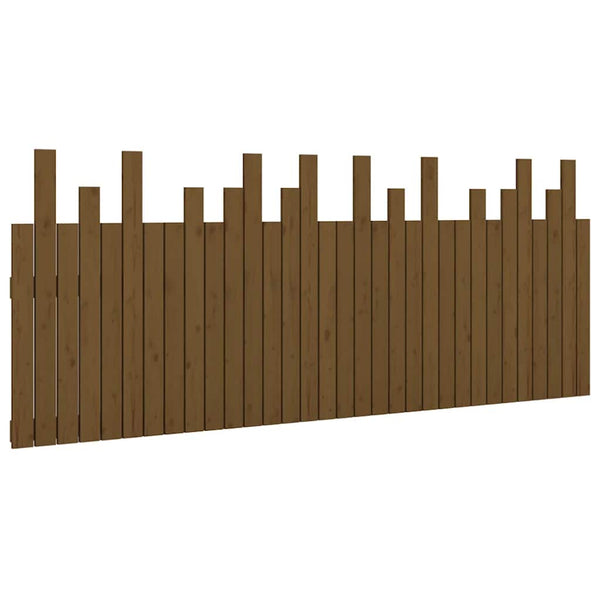 Wand Kopfteil Honigbraun 204cm Massivholz