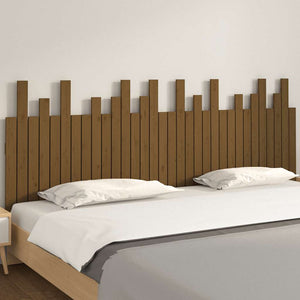 Wand Kopfteil Honigbraun 204cm Massivholz