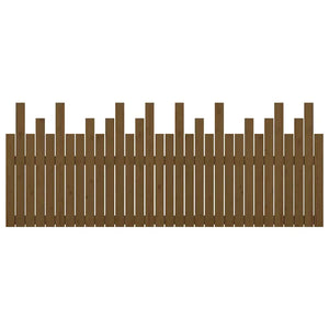 Wand Kopfteil Honigbraun 204cm Massivholz