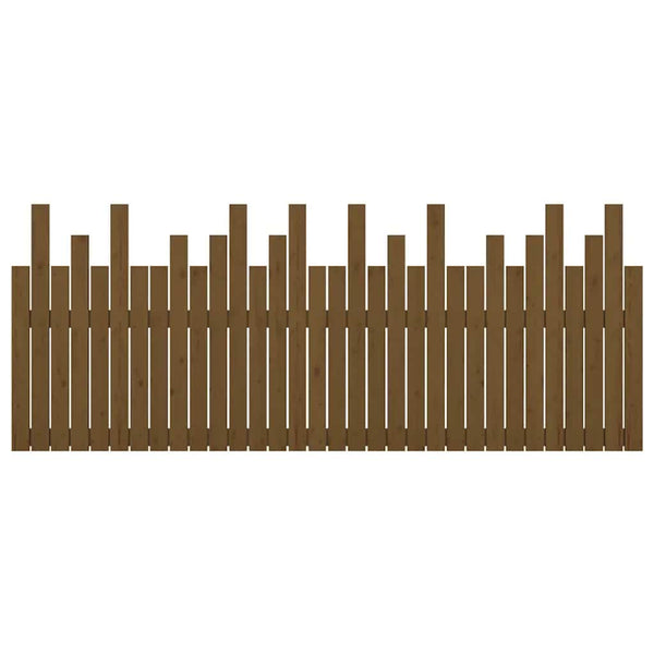 Wand Kopfteil Honigbraun 204cm Massivholz