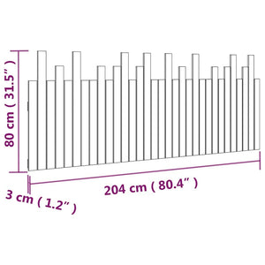 Wand Kopfteil Honigbraun 204cm Massivholz