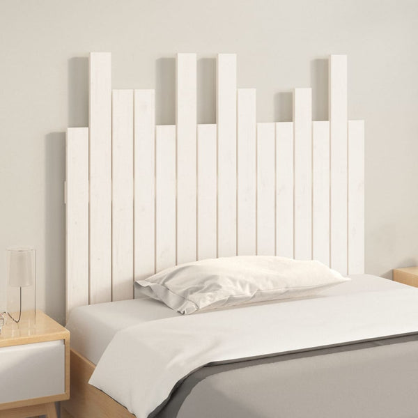 vidaXL Tête de lit murale Blanc 95,5x3x80 cm Bois de pin massif