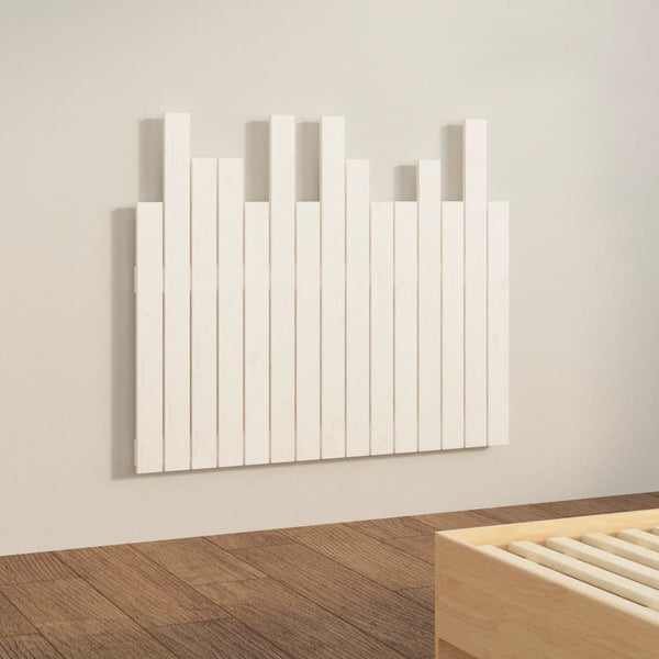 vidaXL Tête de lit murale Blanc 95,5x3x80 cm Bois de pin massif