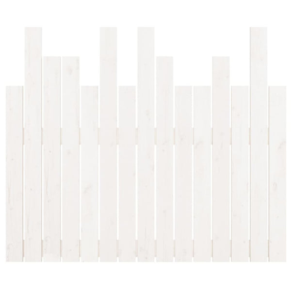 vidaXL Tête de lit murale Blanc 95,5x3x80 cm Bois de pin massif