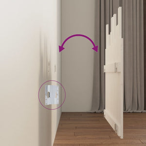 vidaXL Tête de lit murale Blanc 95,5x3x80 cm Bois de pin massif
