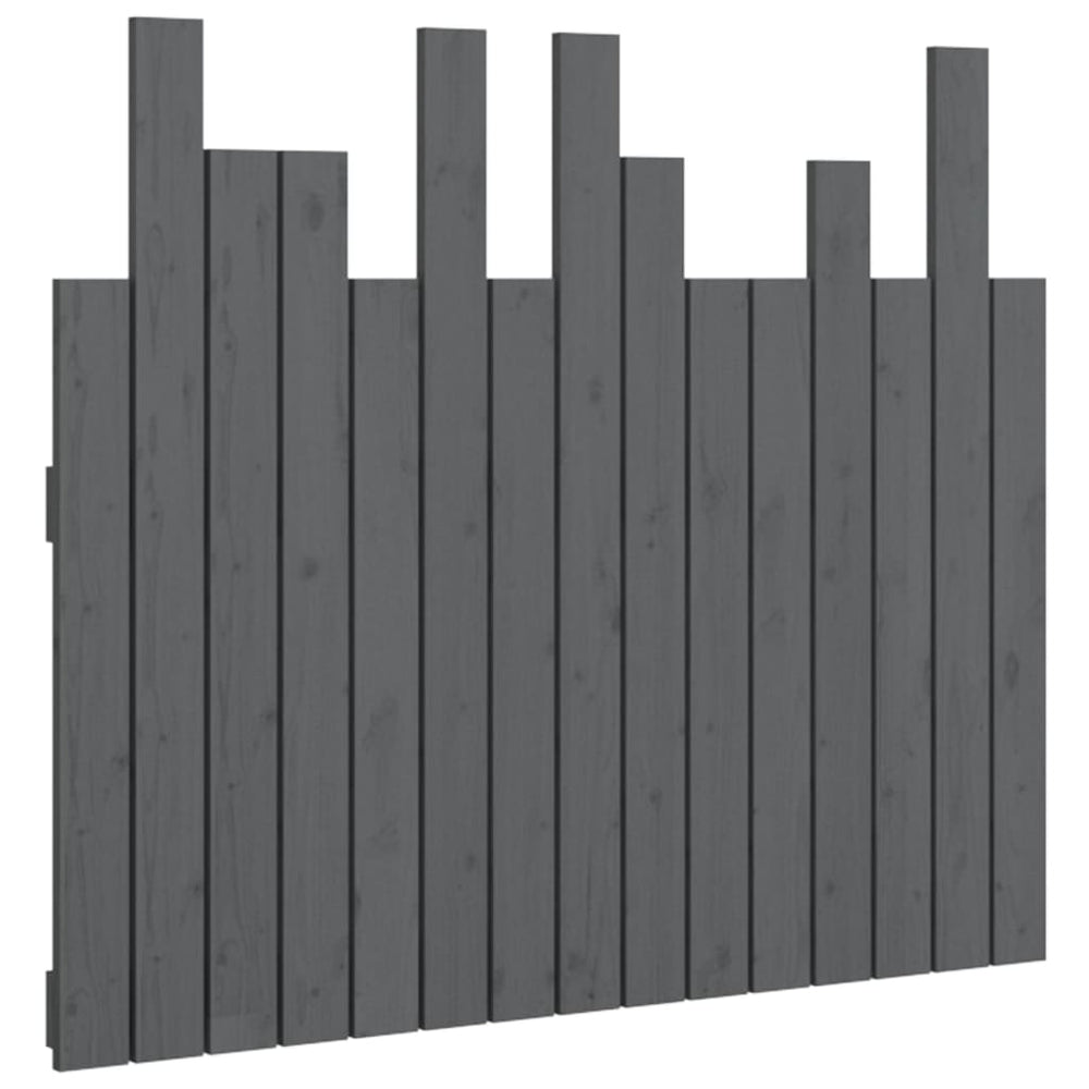 vidaXL Tête de lit murale Gris 95,5x3x80 cm Bois de pin massif