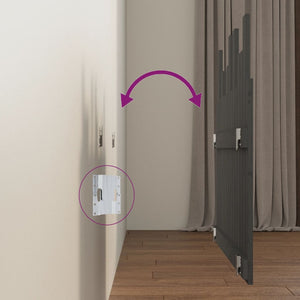 Graues Wand-Kopfteil 95,5cm Kiefer Massivholz