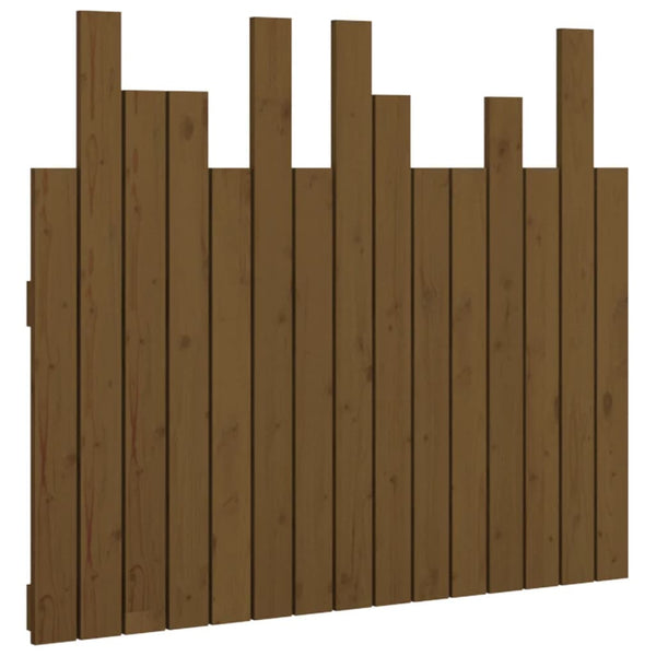 Wand Kopfteil Honigbraun Kiefer Massivholz 95,5cm