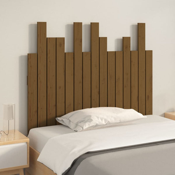 Wand Kopfteil Honigbraun Kiefer Massivholz 95,5cm