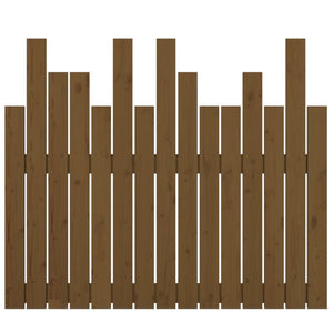 Wand Kopfteil Honigbraun Kiefer Massivholz 95,5cm