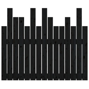 Schwarzes Wand-Kopfteil 95,5cm Kiefer Massivholz