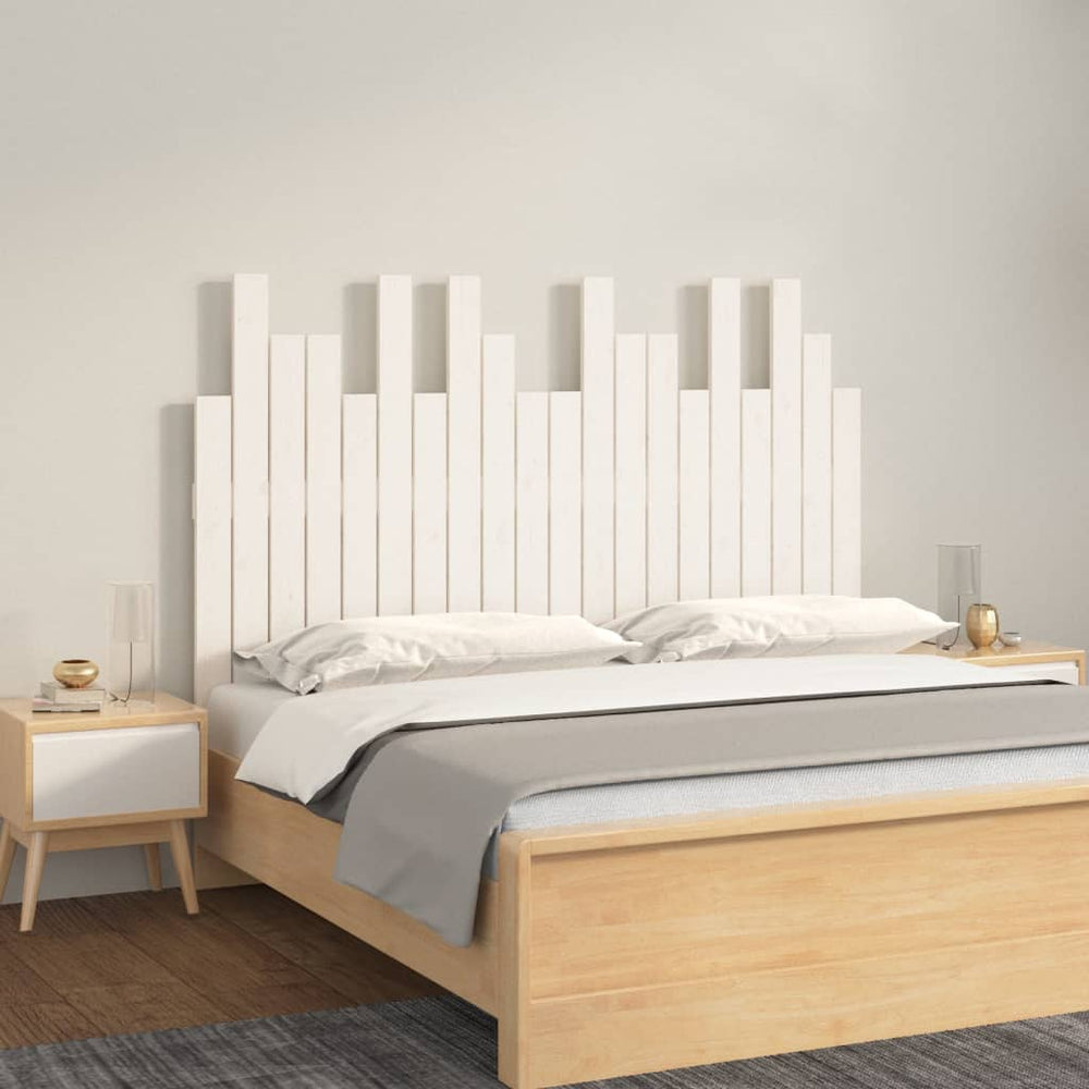 vidaXL Tête de lit murale Blanc 127,5x3x80 cm Bois de pin massif