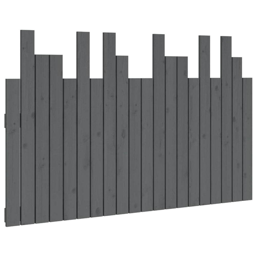 vidaXL Tête de lit murale Gris 127,5x3x80 cm Bois de pin massif