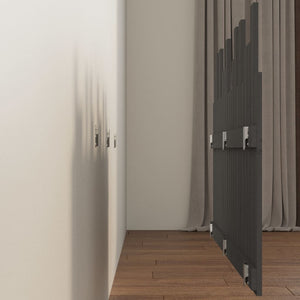 Graues Wand-Kopfteil 127,5cm Kiefer Massivholz