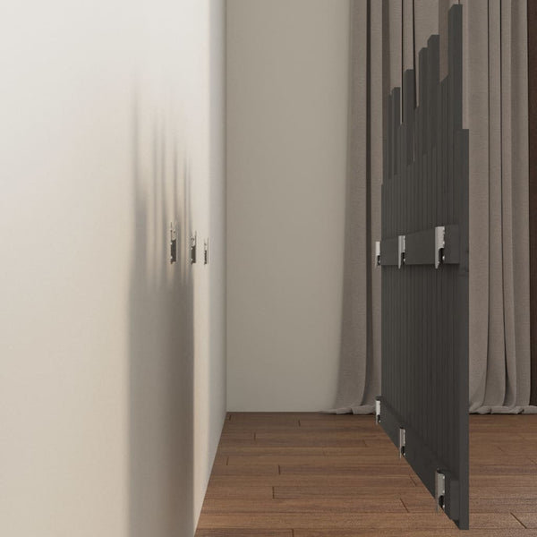 Graues Wand-Kopfteil 127,5cm Kiefer Massivholz