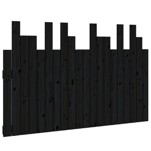 vidaXL Tête de lit murale Noir 127,5x3x80 cm Bois de pin massif