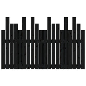 vidaXL Tête de lit murale Noir 127,5x3x80 cm Bois de pin massif