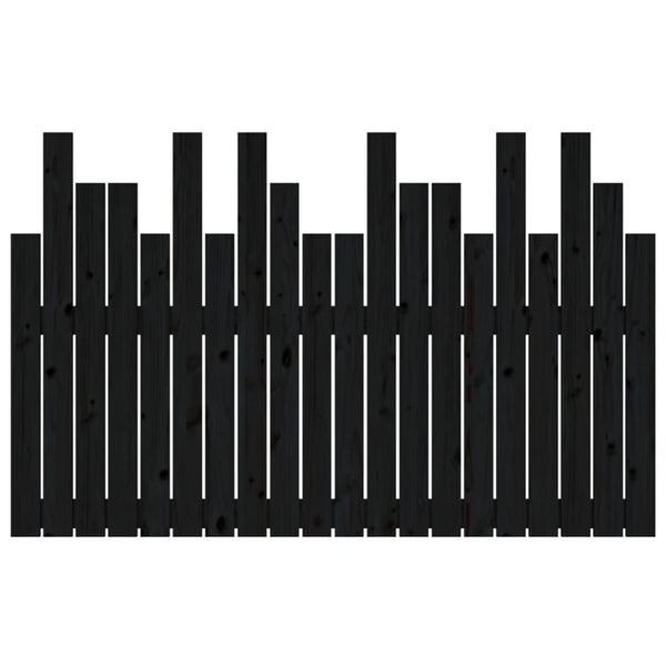 vidaXL Tête de lit murale Noir 127,5x3x80 cm Bois de pin massif