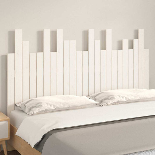 Wand Kopfteil Weiß 146,5 cm Kiefer Massivholz