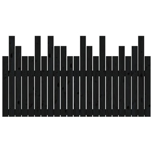 vidaXL Tête de lit murale Noir 146,5x3x80 cm Bois de pin massif