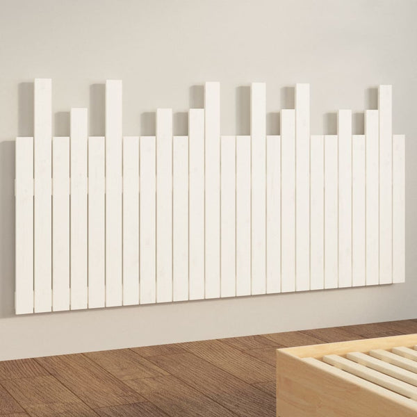 Wand Kopfteil Weiß 160 cm Kiefer Massivholz