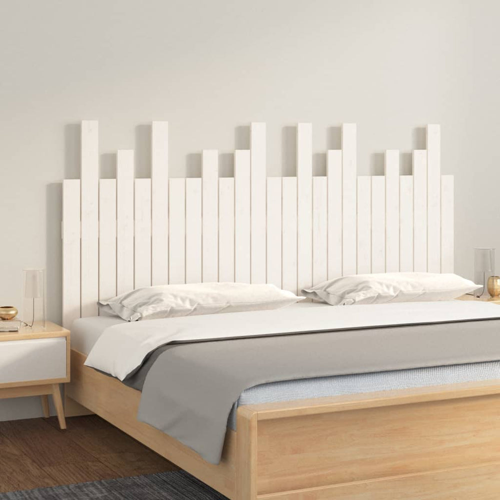 vidaXL Tête de lit murale Blanc 159,5x3x80 cm Bois de pin massif