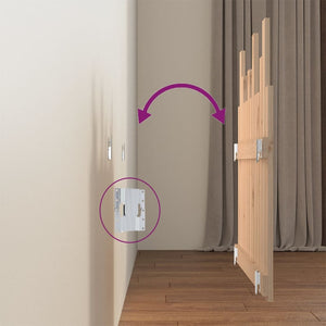 Wand Kopfteil Kiefer Massivholz 82,5cm