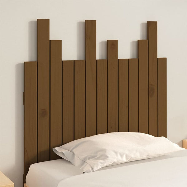 Wand Kopfteil Honigbraun Kiefer Massivholz 82,5cm
