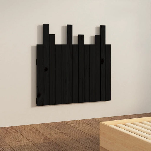 Schwarzes Wandkopfteil Kiefer 82,5cm