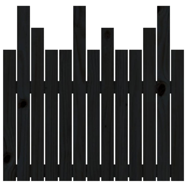 Schwarzes Wandkopfteil Kiefer 82,5cm