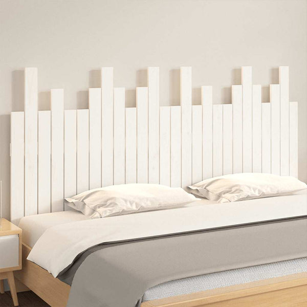 Wand-Kopfteil Weiß 166cm Massivholz