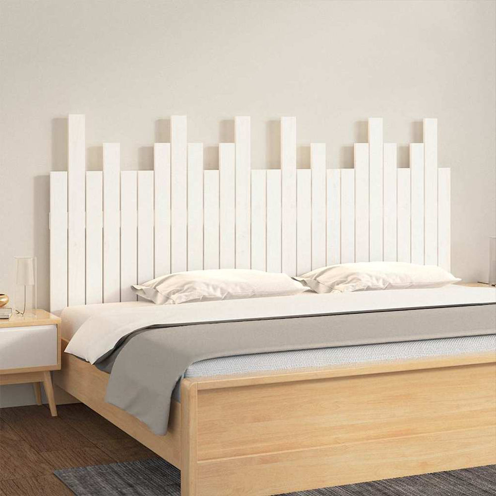 vidaXL Tête de lit murale Blanc 166x3x80 cm Bois de pin massif