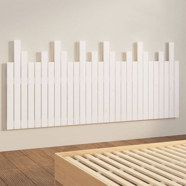 Wand Kopfteil Weiß 185cm Kiefer Massivholz