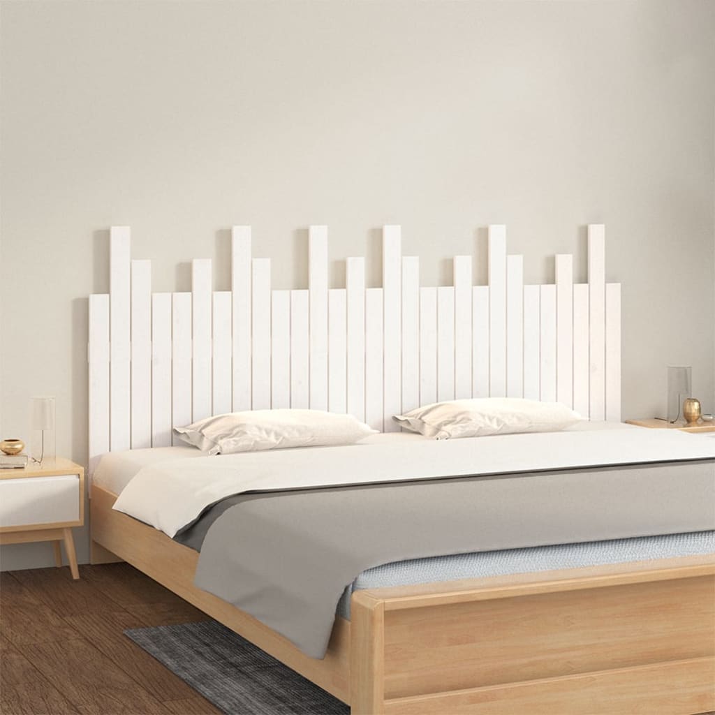 Wand Kopfteil Weiß 185cm Kiefer Massivholz